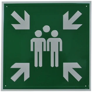 Simbolo luogo di adunata 400 x 400, plastica