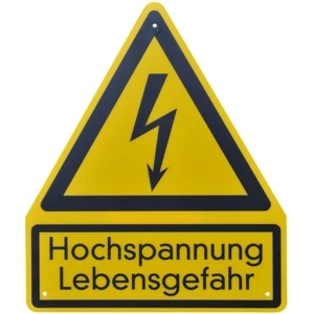 Hinweisschild "Hochspannung" Kunststoff