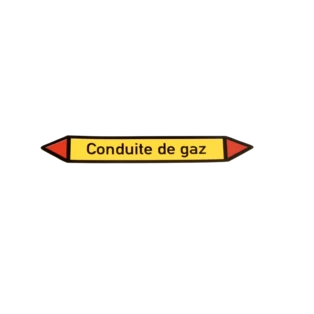 Rohrleitungskennzeichnung "Conduite de gaz"