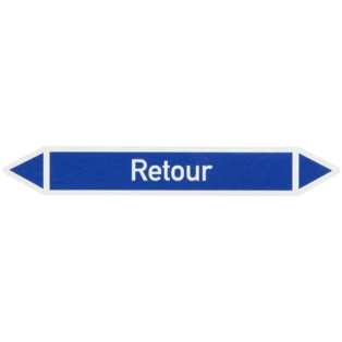 Pipe marking 15 x 100 return, self-adhesive