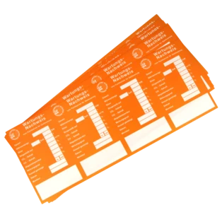 Eticchette di ispezione autoadesive 75x120 mm (gialle)