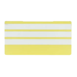Targhette vuote 100 x 50 mm, gialle con due barre vuote