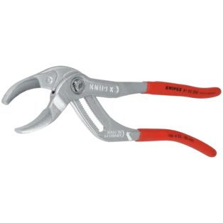 Pipe gripping pliers for fittings with 2-componant handle