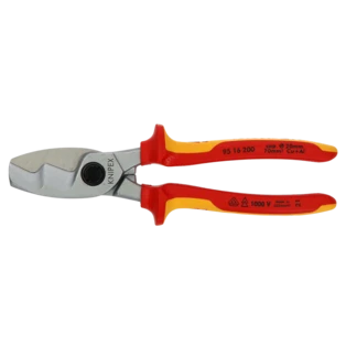 VDE cable shears with twin cutting edge