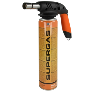 Soldering unit including compressed-gas can up to 1,800 &deg;C