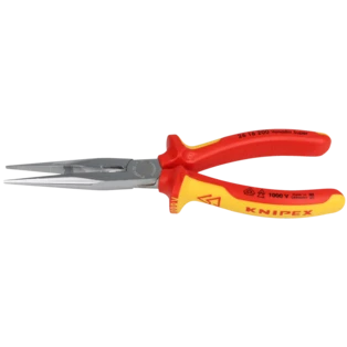 Pince &agrave; becs demi-ronds avec tranchants VDE 200 mm