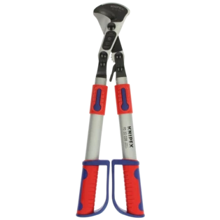 Coupe-c&acirc;bles &agrave; cliquet avec poign&eacute;es t&eacute;lescopiques r&eacute;glables