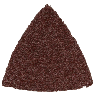 Abrasive triangles with Velcro backing unperforated grit 40