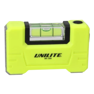 Mini niveau &agrave; bulle avec fiole &eacute;clair&eacute;e et laser