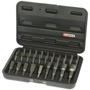 Screw-in tool set 1/4" 31 pieces