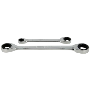 Set of ratchet spanners ring 13 - 19 mm