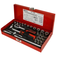 KS Classic hexagonal socket set 30 pieces in metal case