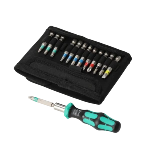 Mini bit ratchet handle set for 1/4&rdquo; bits