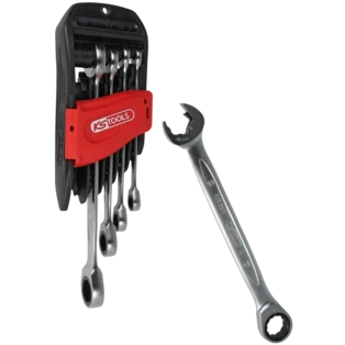 Ratschenringmaulschl&uuml;ssel, umschaltbar mit Maul-Ratschenfunktion 18 mm