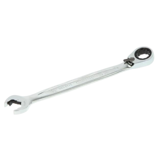 Combination spanner reversible with ratchet  in ring and open jaw 12 mm