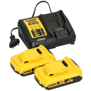 18V XR FLEXVOLT battery pack with 2 Ah in a set of 2 with charger
