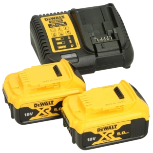 18V XR FLEXVOLT battery pack with 5 Ah in set of 2 with charger