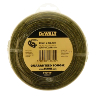 Trimmer string for brushless string trimmers with 2 mm string thickness