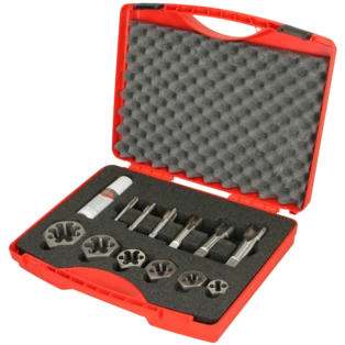 Sanit&auml;r Gewindewerkzeugsatz 13-teilig f&uuml;r Rohrgewinde 1/8" bis 1"