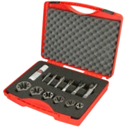 Sanit&auml;r Gewindewerkzeugsatz 13-teilig f&uuml;r Rohrgewinde 1/8" bis 1"