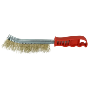 Drahtb&uuml;rste Messing mit Kunststoff-Griff