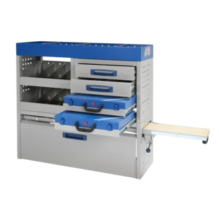 Module d'am&eacute;nagement de v&eacute;hicule avec &eacute;tabli 1014 x 980 mm