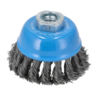 Topfb&uuml;rste mit 0,5 mm gezopften Stahldraht 80 x M14