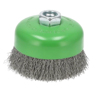 Cup brush with 0.3 mm crimped steel wire 100 x M14