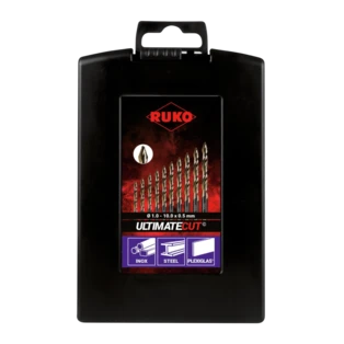 HSSE-Co 5 drill set with Flowstep tip &Oslash; 1 - 10 mm