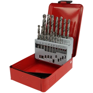 Spiralbohrer-Satz HSS-G 1-10 mm mit Kreuzanschliff