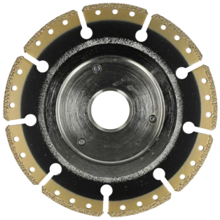 Diamond cutting and chamfering blade for pipes