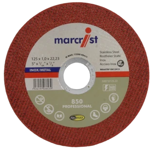 Cutting blade 850 ultrathin for metal and inox &Oslash; 125 x 1.0 mm