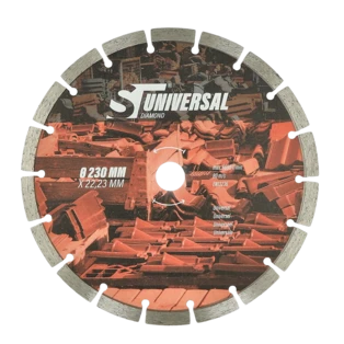 Universal diamond cutting blade for building materials