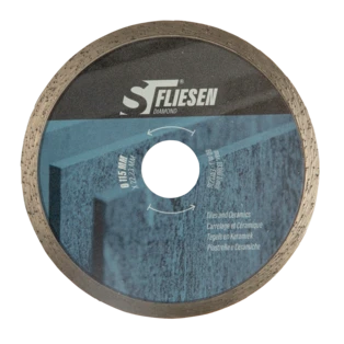 Diamond cutting blade for tiles and ceramics
