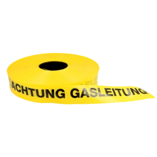 Nastro segnalazione delimitazione giallo  40 mm x 250 m &ldquo;ATTENZIONE TUBO GAS&rdquo;