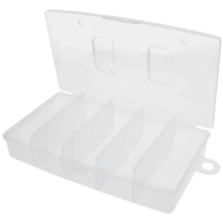 Sortimentskasten mit 5 F&auml;chern &aacute; 37 x 106 mm