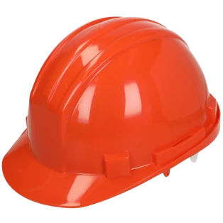 Safety helmet  with 6-point harness and rotating wheel orange