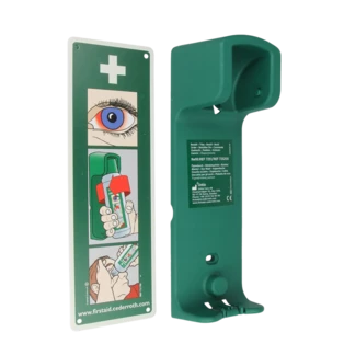 Wall bracket for eye-wash bottle