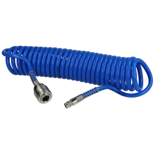 Spiral hose for compressed air 8 x 5.5 mm PU 5 m incl. couplings