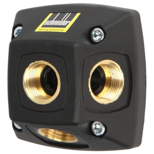 Rohrleitungsdose mit 2 x 1/2" IG Lufteingang bzw. Ausgang