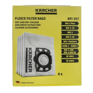 Vliesfilterbeutel f&uuml;r Modelle WD, KWD, MV und SE 