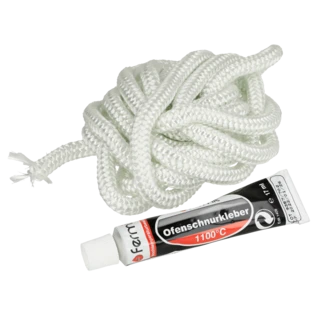Glass fibre round cord &Oslash; 10 mm in a kit with sealing cord adhesive 