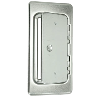Chimney door V2A stainless steel with square lock 300 x 300 mm