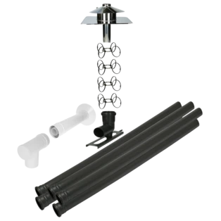 Schachtpaket Abgas konzentrisch 80 mm x 125 mm 10 Meter