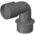 Deflection elbow 90° for siphon