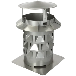 Inserto per fumaiolo Windkat &Oslash; 180 mm con placca base