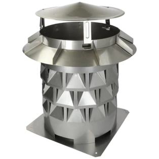 Inserto per fumaiolo Windkat &Oslash; 300 mm con placca di base