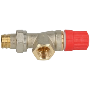 Voetventiel axiaal 1/2" vooraf instelbaar