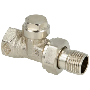 Lockshield Regutec 3/4" straight form gunmetal nickel-plated