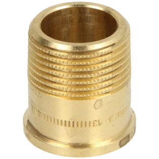 Connection nipple for flat-sealing three-way valves 3/4"
